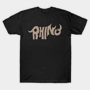 Rhino text brown T-Shirt